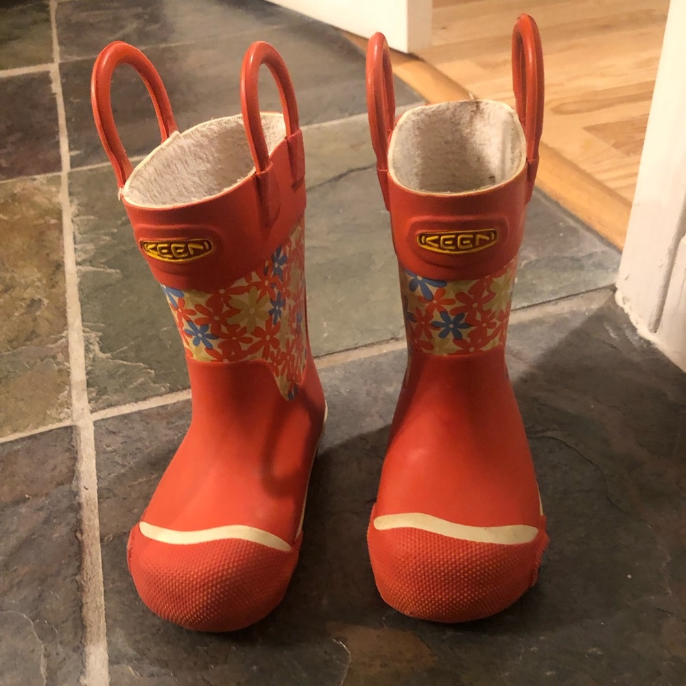 Keen toddler girl rain boots size 7